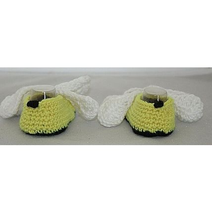 Hand Crocheted Bee Baby Slippers / Bootees - Made in Australia