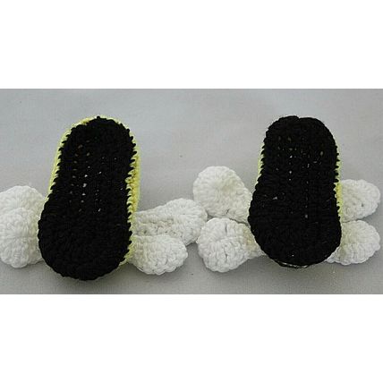 Hand Crocheted Bee Baby Slippers / Bootees - Made in Australia