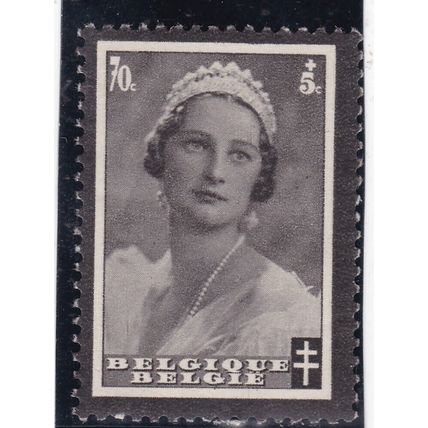 Belgium 1935 Queen Astrid Death 70c+5c Mint Never Hung SG 713 VGC