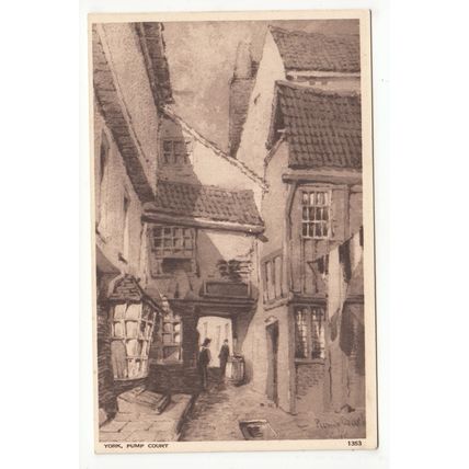 Pump Court York Art Postcard Yorkshire 1353