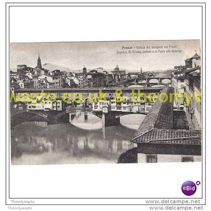 VEDUTA DEL BUNGARNI COL PONTI, FIRENZR (FLORENCE), ITALY, Postcard