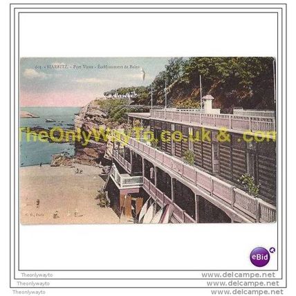 BIARRITZ, PORT VIEUX, ESTABLISSEMENT DE BAINS, FRANCE, Postcard