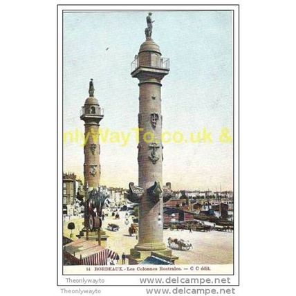 BORDEAUX, LES COLONNES ROSTRALES, FRANCE, Postcard