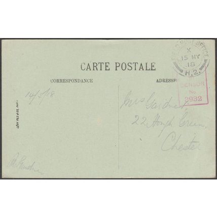Rue Royale, Calais, 1918 - Lévy CPA LL103 - Field Post Office