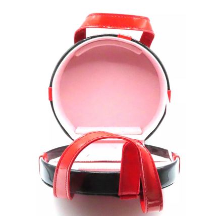 Black & Red Trimming, Handles & Bow Jewellery Box 7.5 CM with Mirror Gift