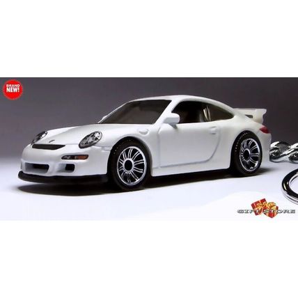 HTF RARE KEYCHAIN WHITE PORSCHE™ 911 GT3 RS NEW CUSTOM Ltd Ed GREAT GIFT