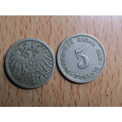 1900d 5 Pfennig Germany Empire Coin
