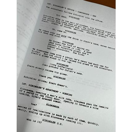 Schindler's List Script Signed - Autograph Reprints - 131 Pages- World War II