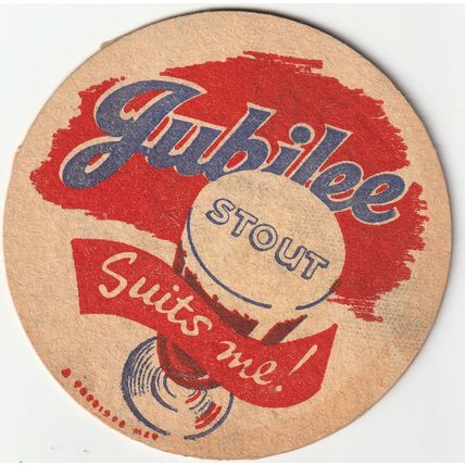 BEER MAT - HOPE & ANCHOR BREWERY - JUBILEE STOUT - (Cat No 076) - (1959)