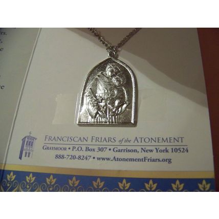 NEW!! St. Anthony of Padua Necklace Prayer Medal Franciscan Friars, FREE SH!!