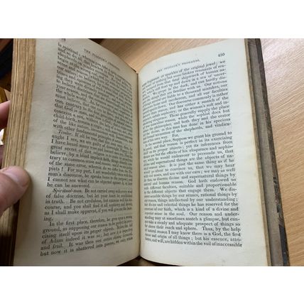1824 JOHN BUNYAN "THE PILGRIM'S PROGESS" 201 YEARS OLD ANTIQUE BOOK (P4)
