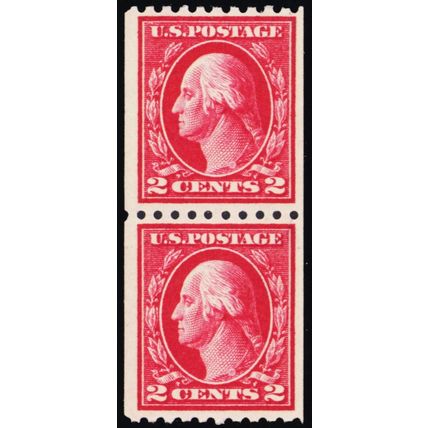 442, Mint VF NH 2¢ Coil Pair - SCV $110. - Stuart Katz