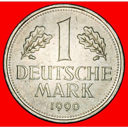 Ⰶ NOT COMMUNIST (1950-2001): GERMANY ★1 MARK 1990J III+D+r2★LOW START★NO RESERVE