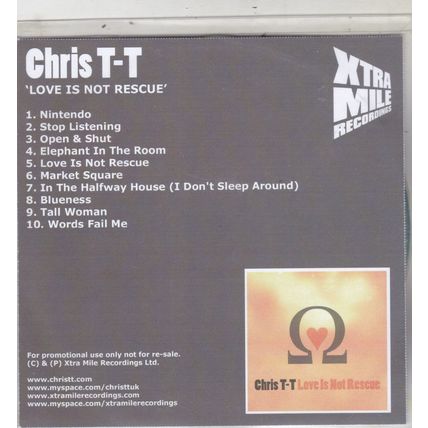 Chris T-T : Love Is Not Rescue. (2010) PROMO CD Album