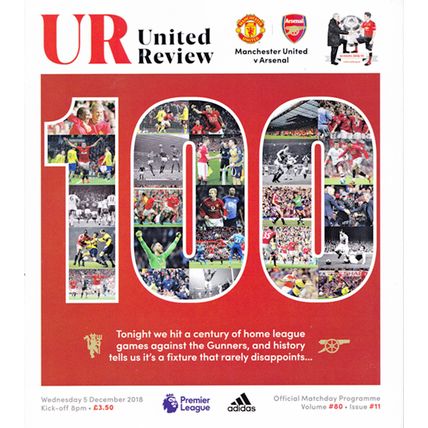 MANCHESTER UNITED v ARSENAL PREMIER LEAGUE 100TH FIXTURE 2018/19