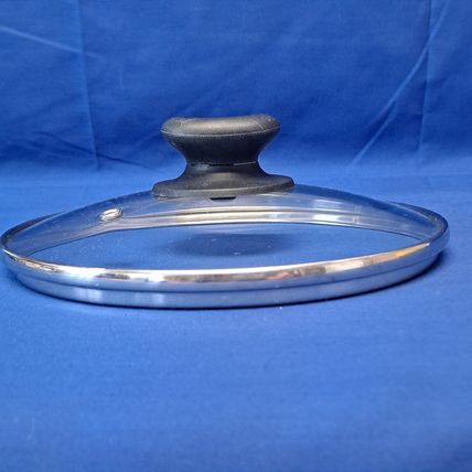 Vintage GLASS REPLACEMENT LID 7" Handle Cover Pot Pan Skillet "W"
