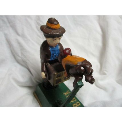 Vintage Vintage Bits and Pieces - Jumping Monkey Cast Iron Bank - Collectible