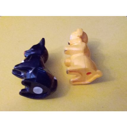 Old Vintage Original F & F Molds Puppy & Kitten Salt & Pepper Shakers 1950/60s