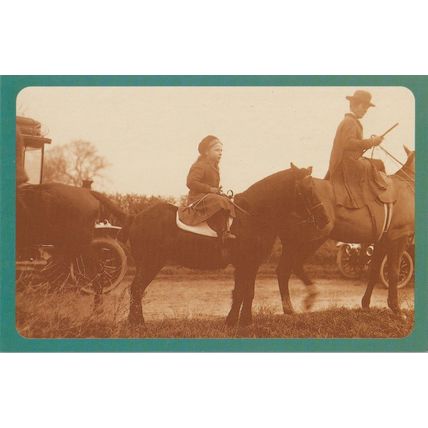 Postcard Meet of West Norfolk Fox Hounds 1910 Horse Miss Morton - Nostalgia