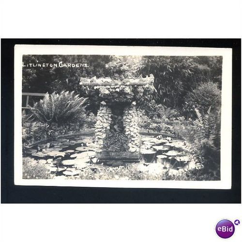 Sussex LITLINGTON Gardens Postcard by Hutchinson
