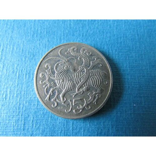 1980 QUEEN ELIZABETH II ISLE OF MAN FIVE PENCE. K