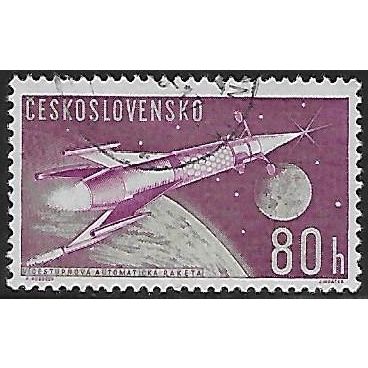 Mi 1332: 80 h. purple/pale green Cosmic Space Exploration.