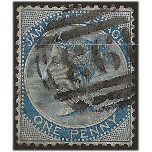 Jamaica 1884 SG17 1d Blue Good Used . ..