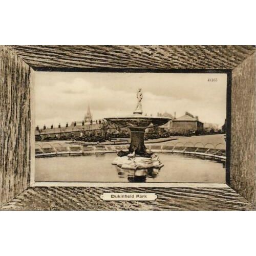 Manchester - Dukinfield Park, fountain - postcard 1916