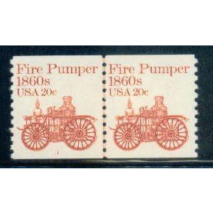 1908 20c Fire Pumper Very Fine MNH Dry Gum CNP Left 1 W0234