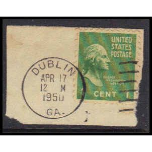 Used 804 1c George Washington Fine GA. E0348