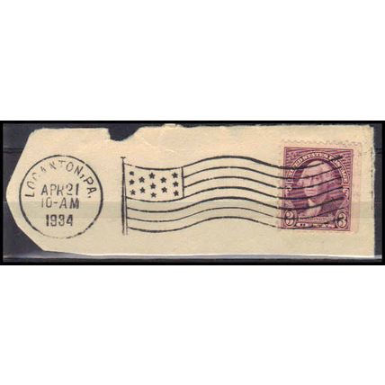 Used 720 3c George Washington Fine Loganton, Pa. BPS E1426