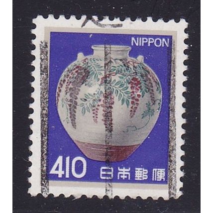 JAPAN 1980 410y TEA JAR USED SG1606