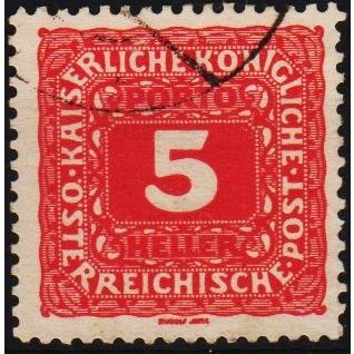 Austria. 1916 5h (Numeral) S.G.D273 Used