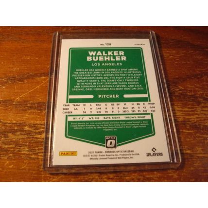 2021 Panini Donruss Optic, Red Wave Prizm, WALKER BUEHLER, Los Angeles