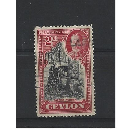Ceylon.SG368 2c Tapping Rubber.Fine Used.May25o