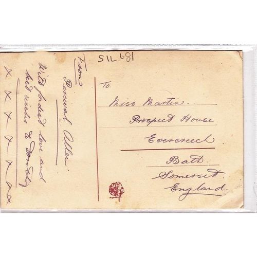 Silk Postcard Showing Flowers With Insert (SIL681)