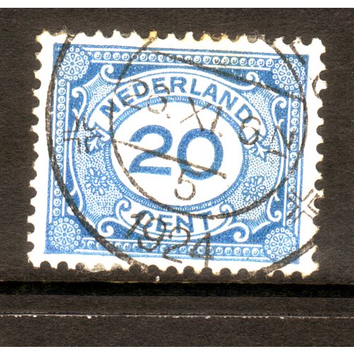 NETHERLANDS 1921 SG 244 20c BLUE FINE USED #5