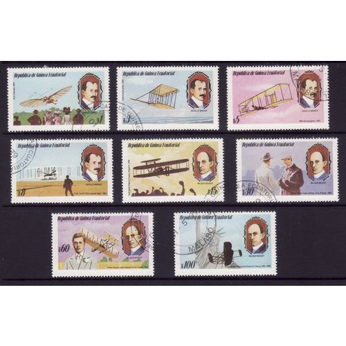 GUINEA EQUATORIAL 1979 WRIGHT BROS 8 VALS FINE USED