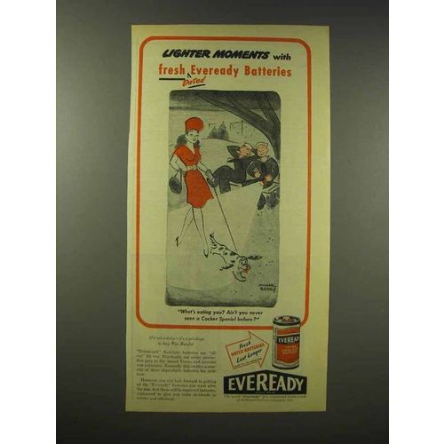 1945 Eveready Batteries Ad - Lighter Moments