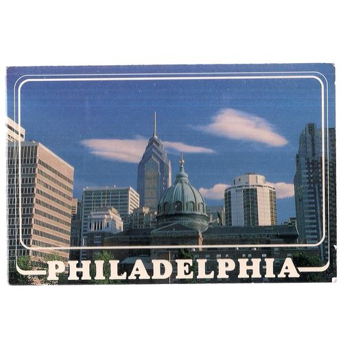 SKYLINE. LIBERTY PLACE, PHILADELPHIA, PENNSYLVANIA USA unused vintage postcard =