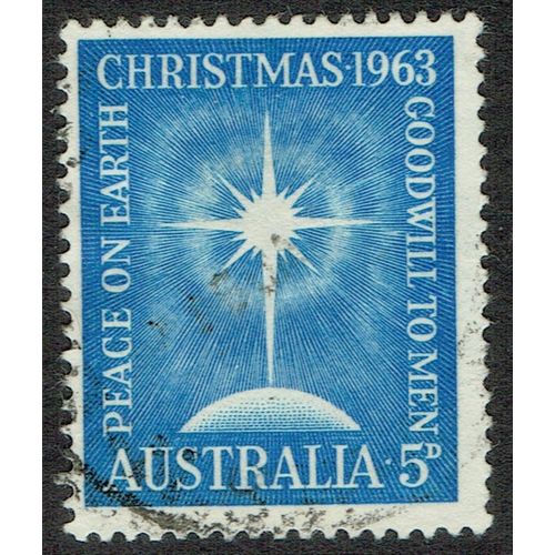Australia 1963 Christmas 5d Greenish Blue SG361 FU