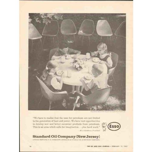 STANDARD OIL COMPANY 1962 NJ Esso Escon Polypropylene vintage ad