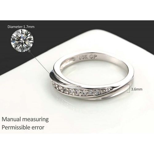 Bethany Wedding Band AAA Stellux CZ & White Gold