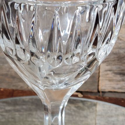 Action of Yugoslavia 24% Lead Crystal Water Goblet 7" - Vintage 80's.