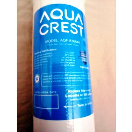 2-Pack AQUACREST 836848 Refrigerator Water Filter FOR Fisher&Paykel 836848