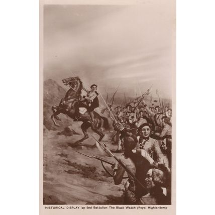 Historical Display by 2nd Battalion The Black Watch Fleetway RPC Postcard