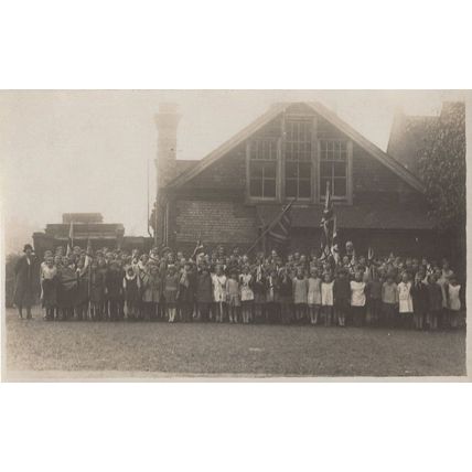 Children Fancy Dress Soldiers Nurses School War WW1 Postcard