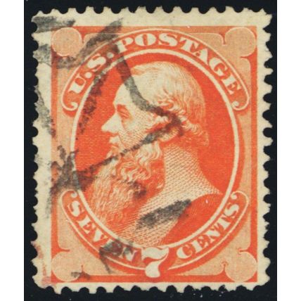 160, Used 7¢ With Silk Fibers NYFM Fancy Cancel Cat $200.00 - Stuart Katz