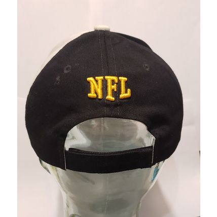VINTAGE NFL STEELERS FOOTBALL TEAM BLK/WHT ADULT HAT CAP EMBROIDERED TWO TONED