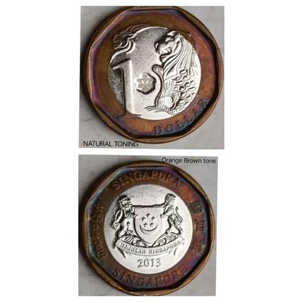 REPUBLIC of SINGAPORE $1 Standard Circulation coins